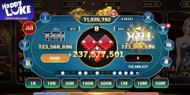 Tài xỉu Happyluke: Mẹo và Hướng Dẫn Chi Tiết Cho Người Mới 1 Tài xỉu Happyluke mô phỏng sát thực tế, dễ hiểu và thuận tiện trên mọi thiết bị